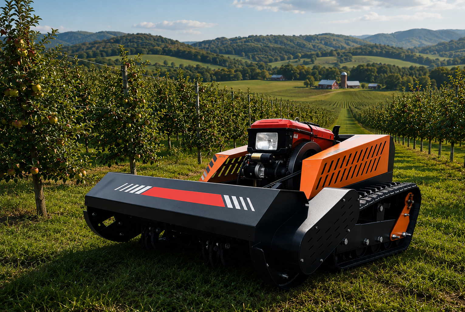 DWF1000 Liquid-Cooled 18HP Diesel Engine Remote Control Flail Head Mulcher