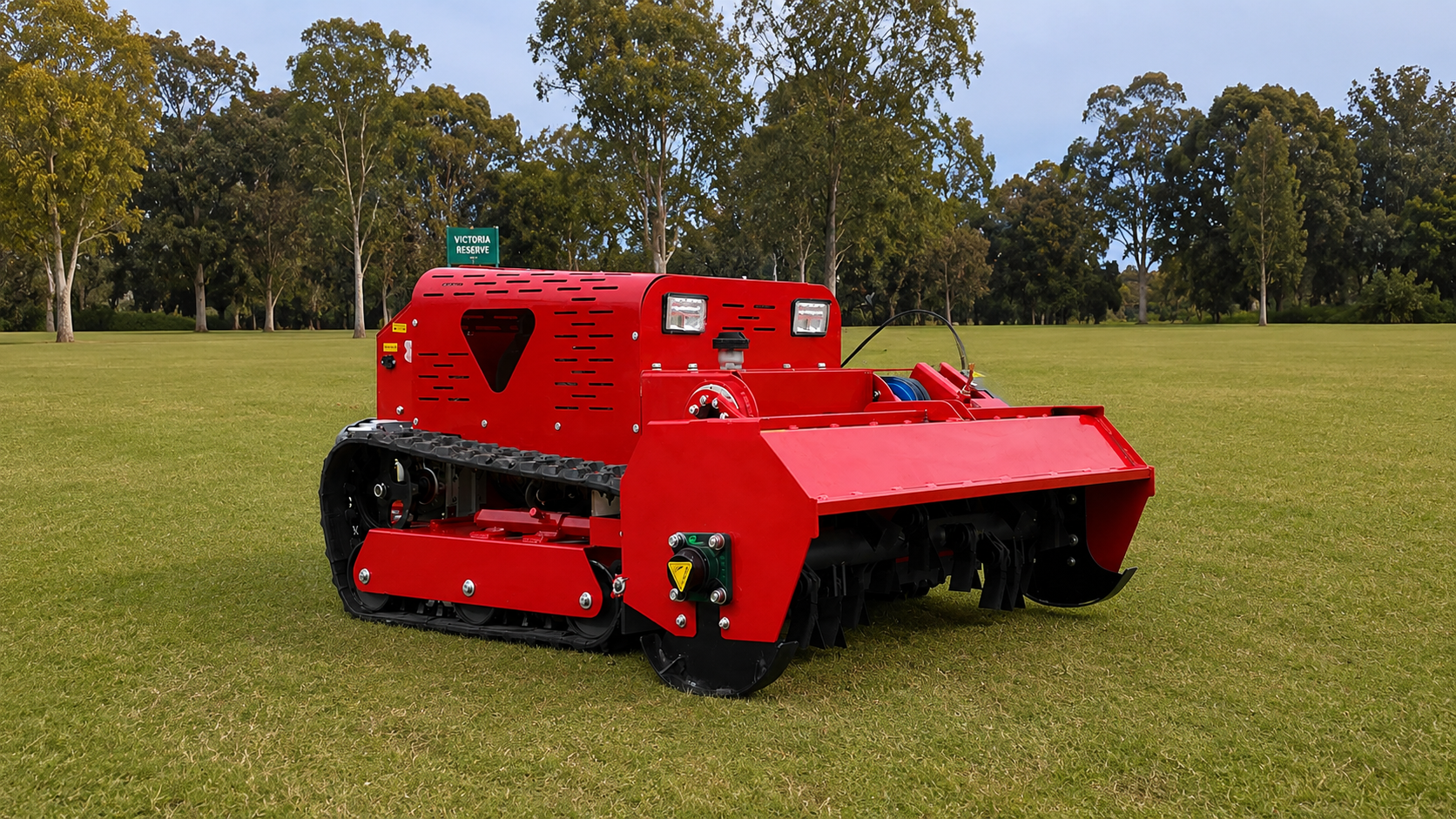 PAF1000 Air-Cooled 764cc Twin Cylinder OHV 27HP Petrol Engine Remote Control Flail Head Mulcher